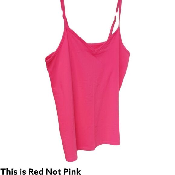 TORRID NEW Plus Size Red V- Neck Foxy Spaghetti Strap Tank Top. - Picture 3 of 10